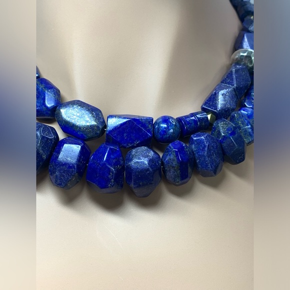 Silpada Rare “INDIGO FOR IT” Sterling & Natural Lapis Lazuli 2-Strand Necklace - Picture 10 of 14